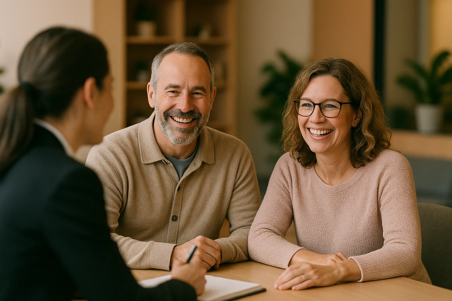 Adviseur van OranjeEco in gesprek bij de klant thuis